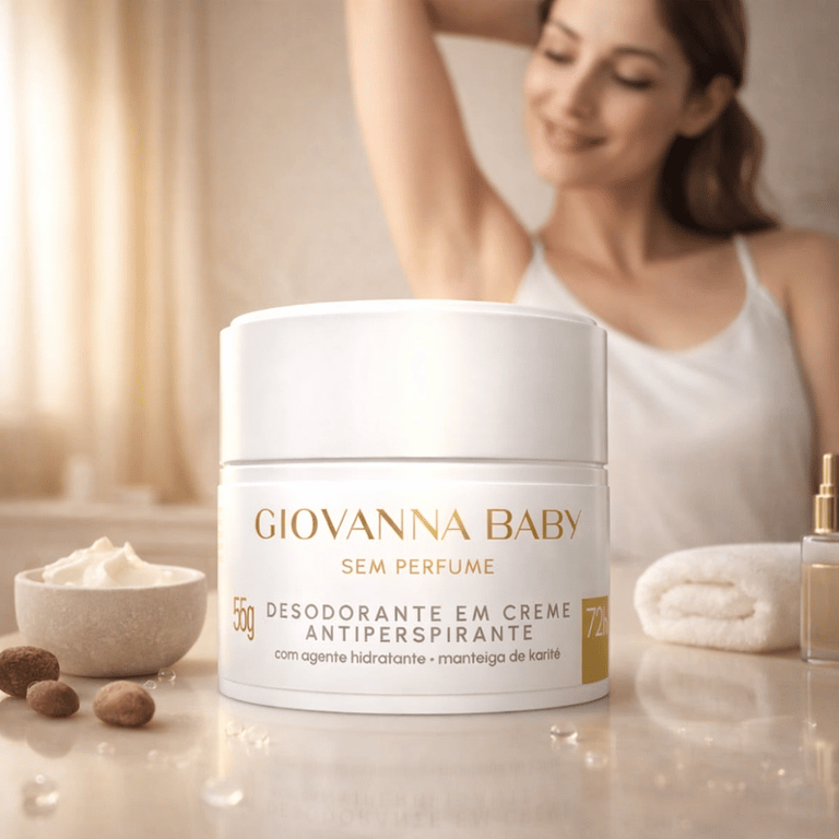 Desodorante Antitranspirante em Creme Sem Perfume Giovanna Baby 55g