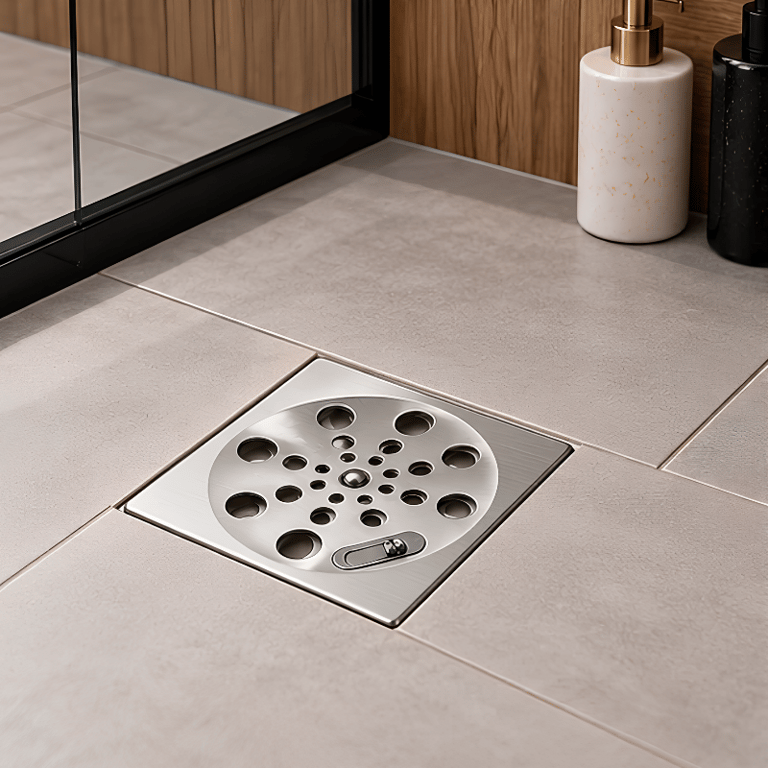 Ralo Quadrado 10x10 em Aço Inox Para Ralo de Banheiro Área de Serviço e Ambientes Internos