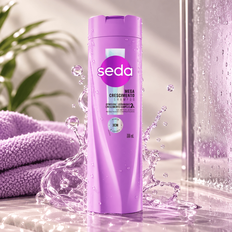 Shampoo Mega Crescimento 2% Dynoxidil-Ceramidas Crescimento Complex Seda 300ml