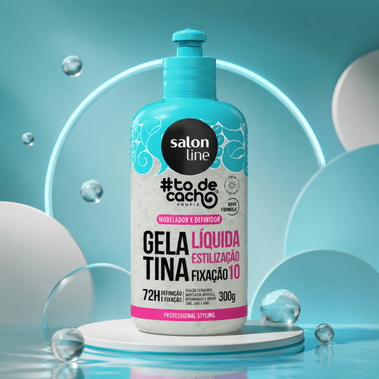 Gelatina Capilar Líquida Estilização Fixação 10 Modelador e Definidor #todecacho Salon Line 300g