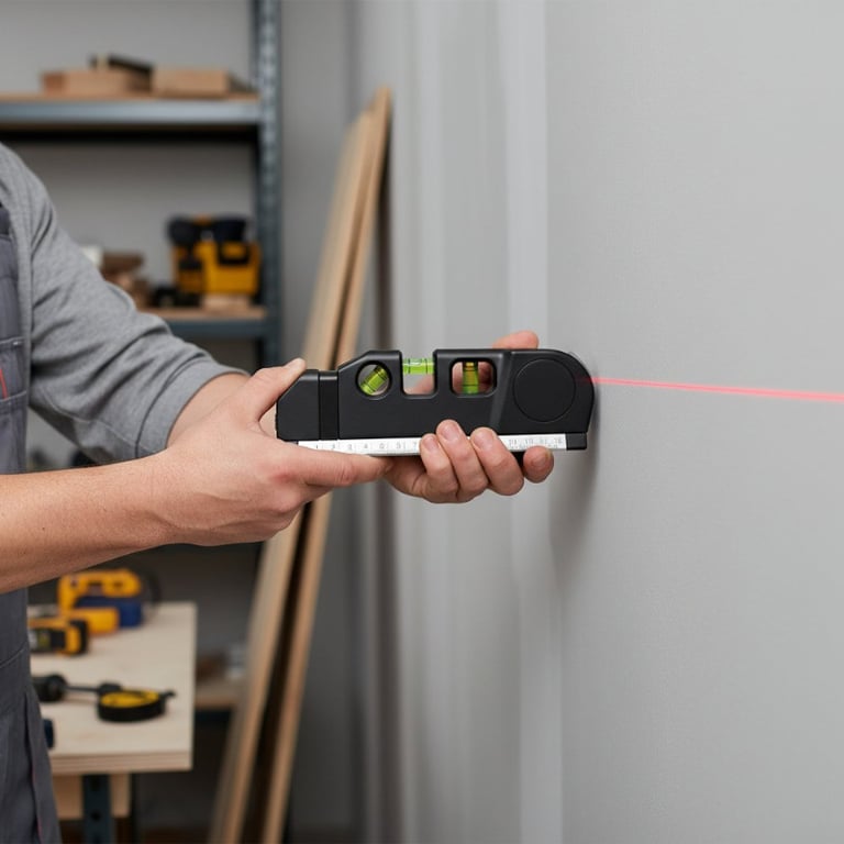 Nivelador a Laser Profissional 3 Bolhas Com Régua Integrada