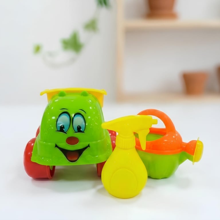 Brinquedo Kit Pequeno Jardineiro Carrinho Sorridente E Acessórios