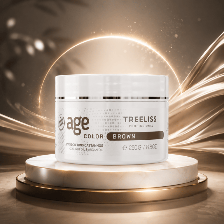Máscara Matizadora Ativador De Tons Castanhos Age Color Brown Treeliss 250g