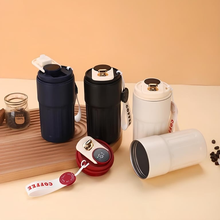 Copo Térmico 410ml Com Visor De Temperatura LED