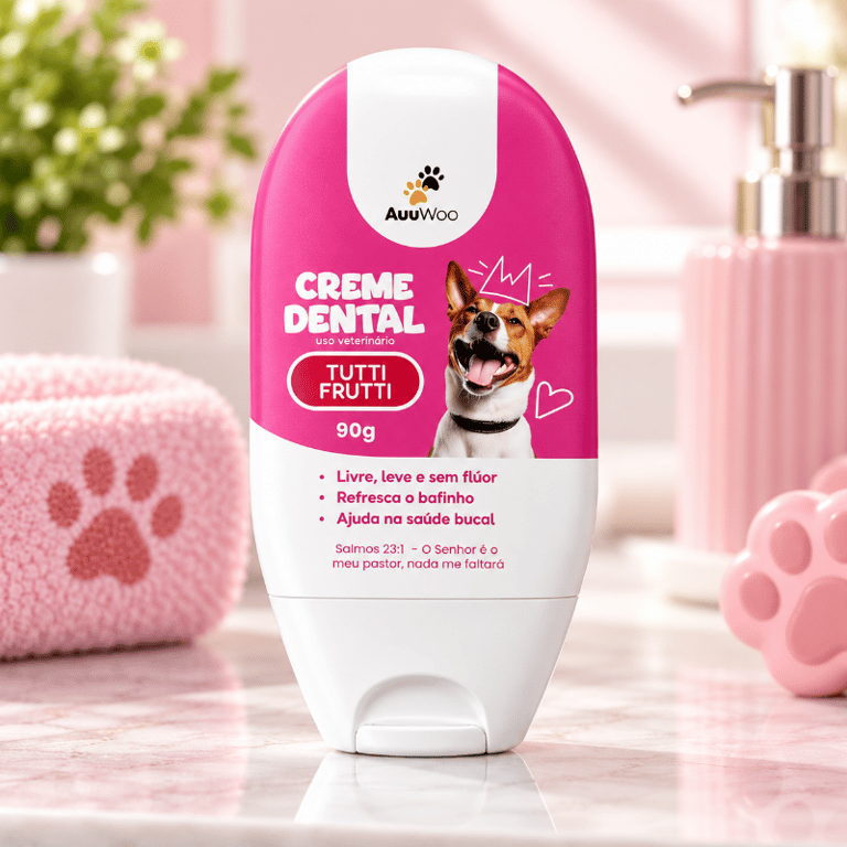 Creme Dental Para Cães Sabor Tutti Frutti 90g
