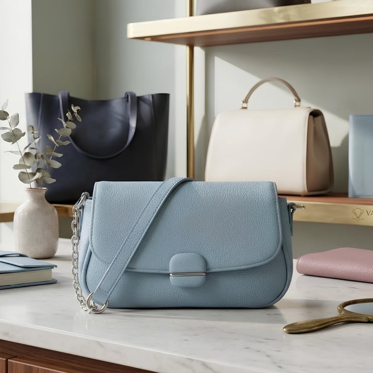 Bolsa Tiracolo Em Couro Texturizado Com Silhueta Contemporânea