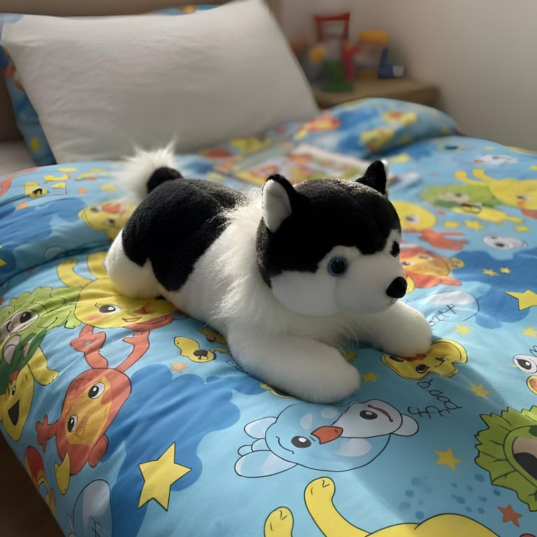 Brinquedo Cachorro De Pelúcia Husky Siberiano