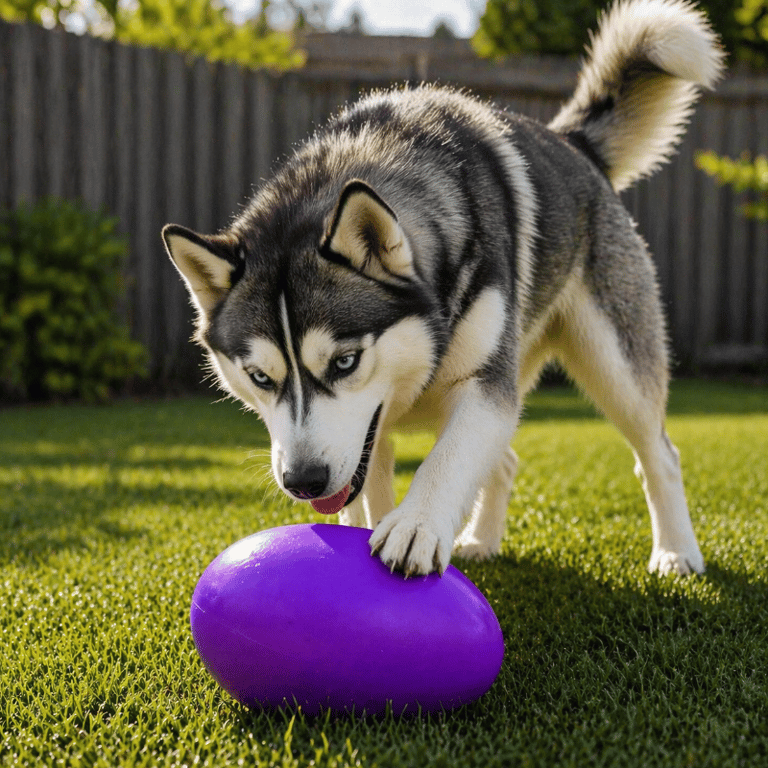 Brinquedo Ovo Maluco Interativo Para Cães Lilás do P Ao G