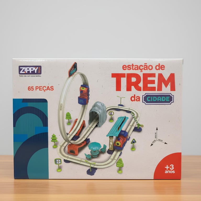 Estação De Trem Da Cidade Zippy Toys 65 Peças