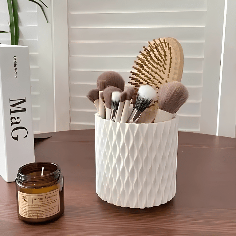 Organizador Giratório 360° Suporte De Pincéis E Canetas 