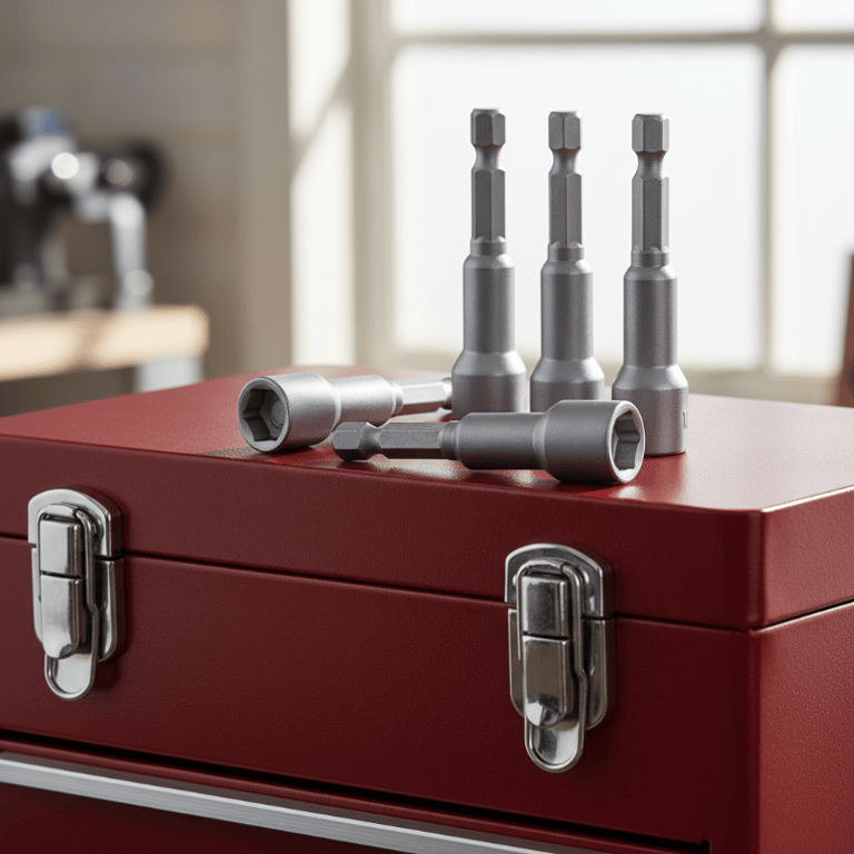 Kit Com 5 Soquetes Canhão Magnético 1/4 x 65mm Para Parafusadeira