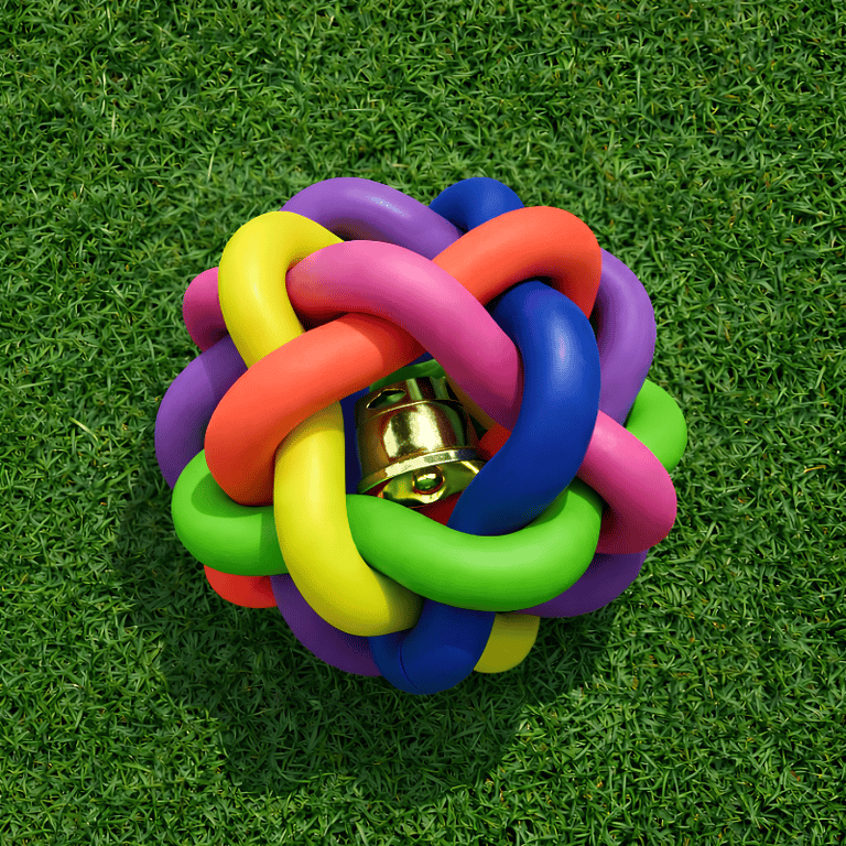 Brinquedo Interativo Bola Colorida Com Sino 