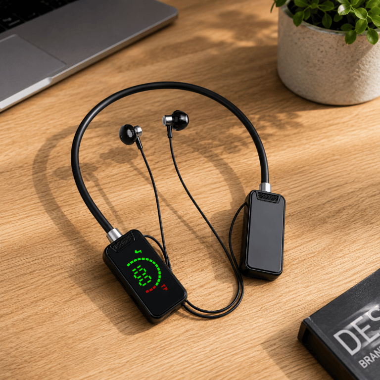 Fone De Ouvido Bluetooth Suspenso Para Pescoço