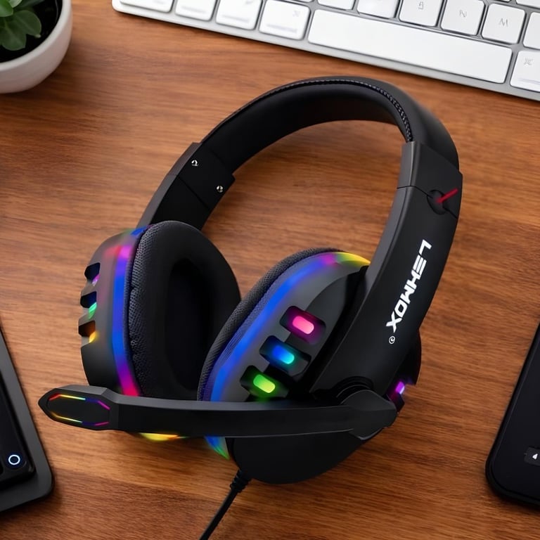 Headset Gamer USB Com Microfone Integrado Alto Falante 40mm Áudio Estéreo Cabo 1,8 Metros Para Jogos Computador Notebook Chamadas E Videoconferências