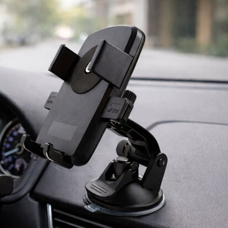 Suporte Veicular Universal para Celular com Ajuste 360° Fixação Estável Campo Visual Desobstruído e Encaixe Ajustável para Carro