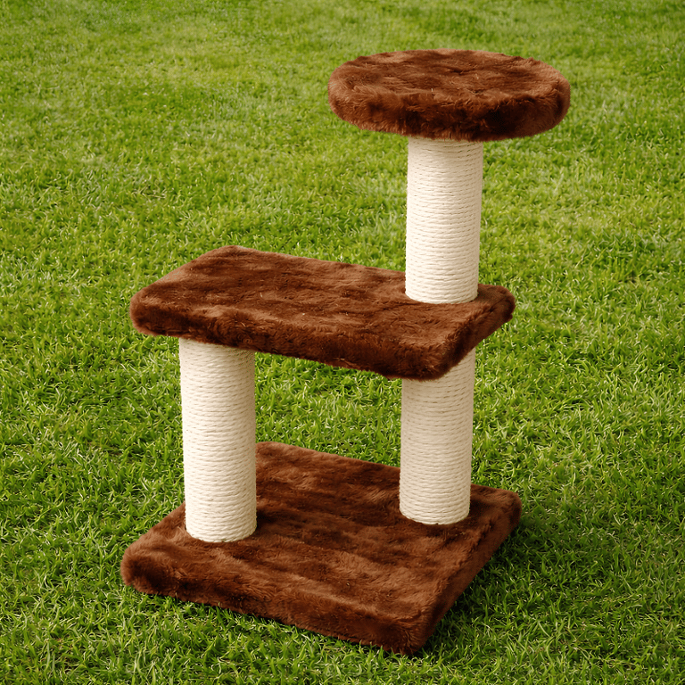 Arranhador Para Gatos Duas Bases Com Plataforma Elevada