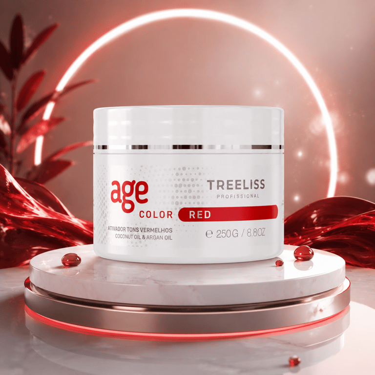 Máscara Matizadora Ativador De Tons Vermelhos Age Color Red Treeliss 250g