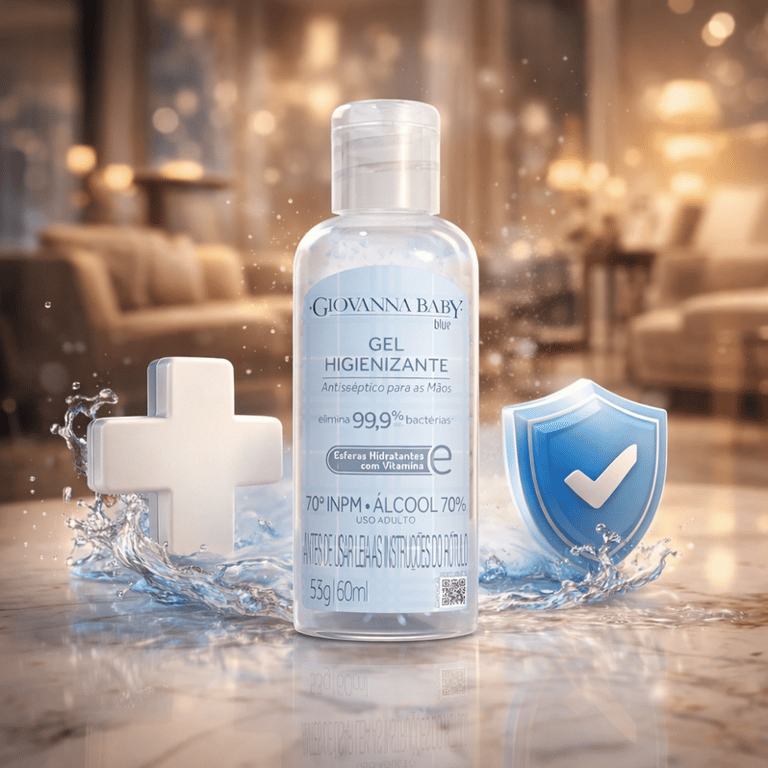 Álcool em Gel Higienizante 70% Blue Giovanna Baby 60ml