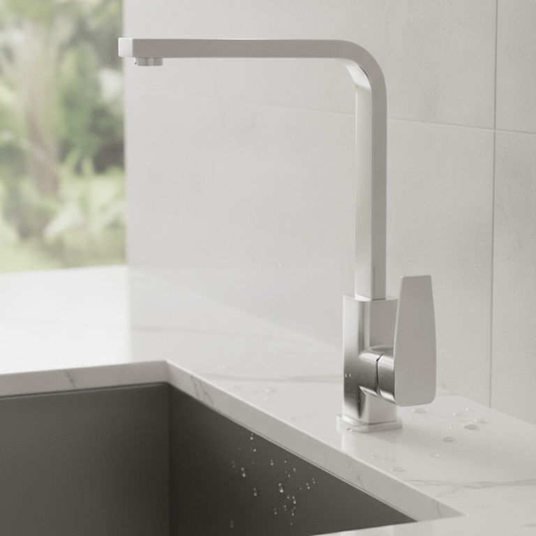 Torneira Quadrada Misturador Monocomando Quente E Fria Para Cozinha