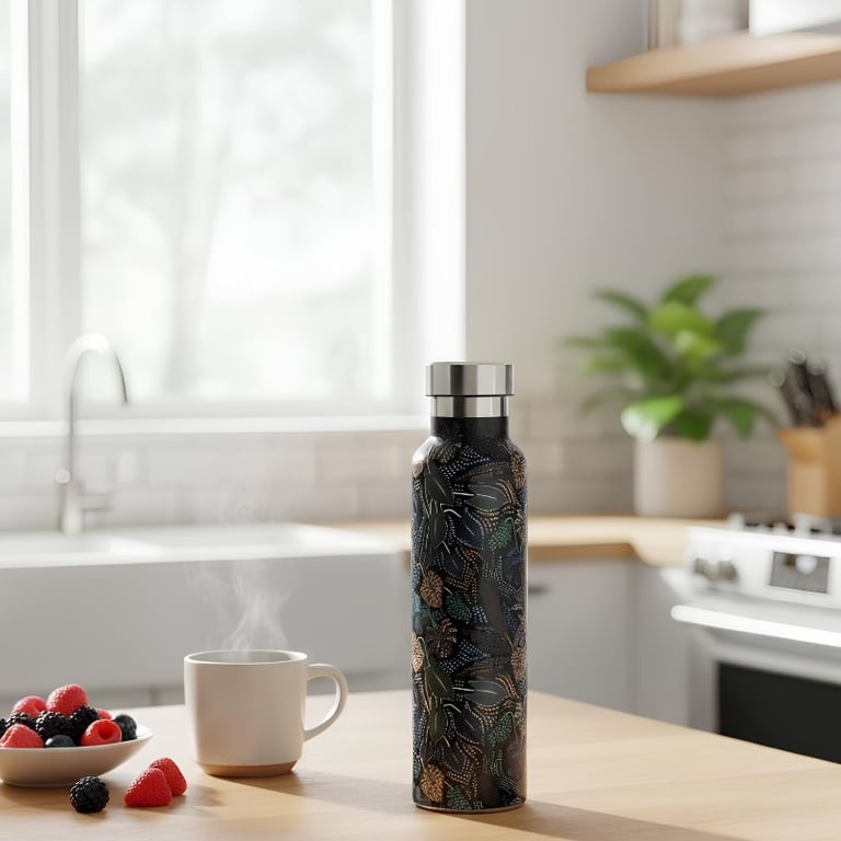 Garrafa Térmica De Inox Com Estampa Tropical 680ml