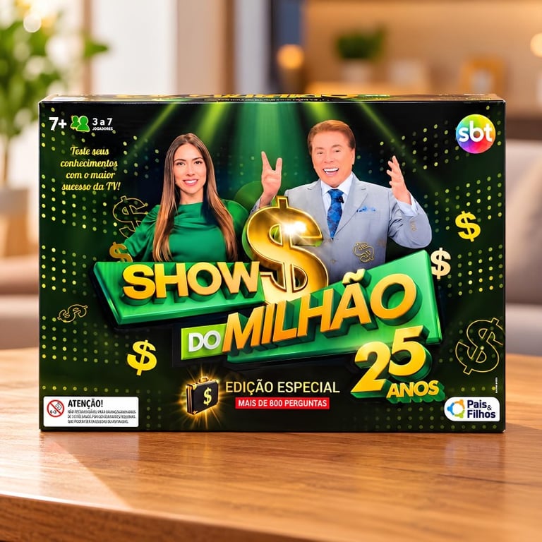 Jogo De Tabuleiro Show Do Milhão – Edição Especial 25 Anos 
