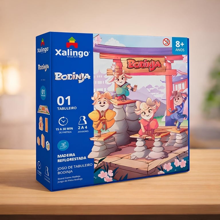 Jogo De Tabuleiro Bodinja Xalingo Madeira Reflorestada