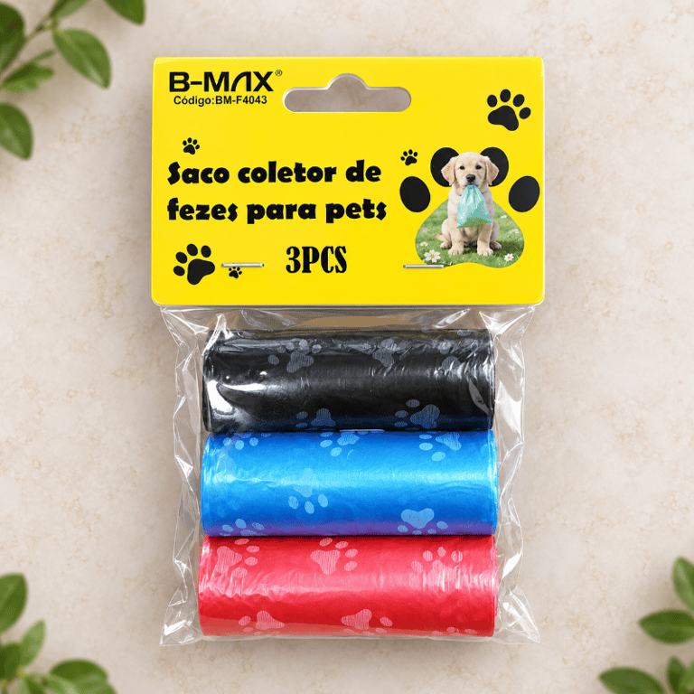 Saquinho Cata Caca Para Pets Com 3 Rolos