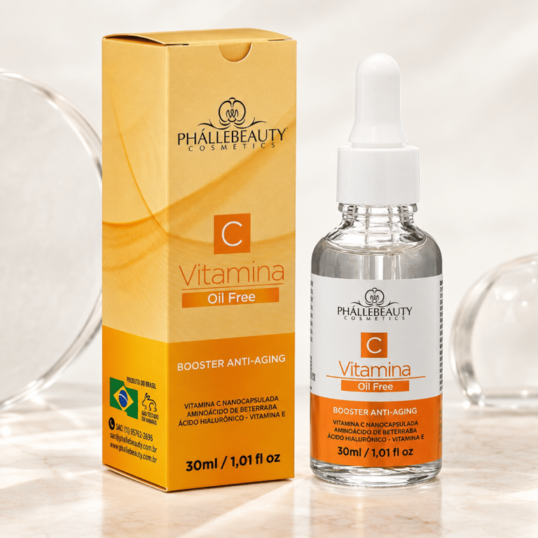 Sérum Facial Vitamina C Oil Free Booster Anti-Aging Phállebeauty 30ml