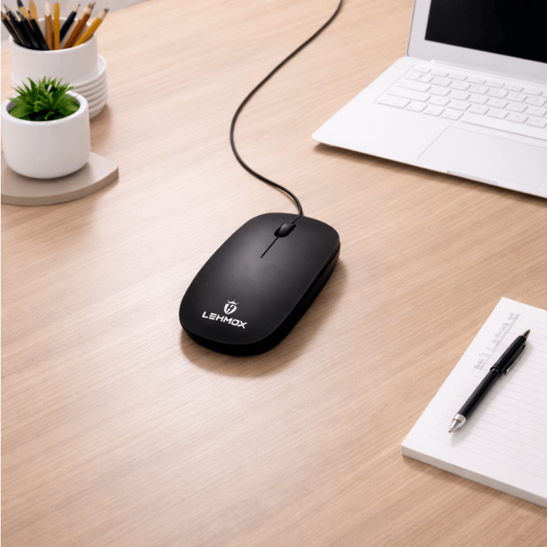 Mouse Office USB Ergonômico Confortável e Preciso para Uso Diário 