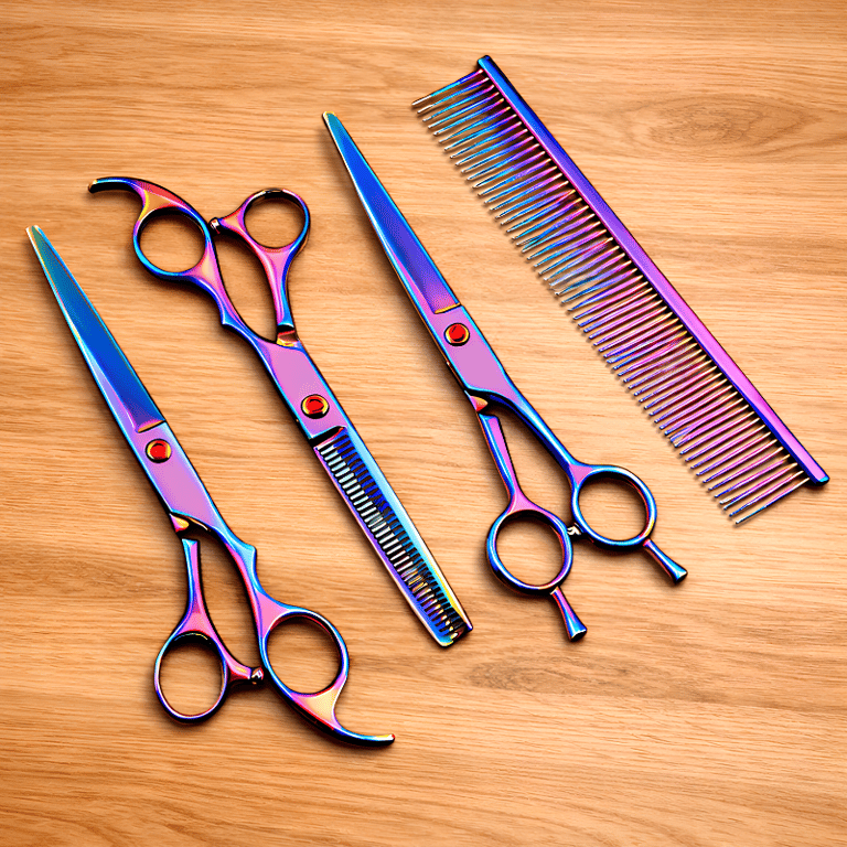 Kit Tesouras Profissionais Para Tosa Pet Completo