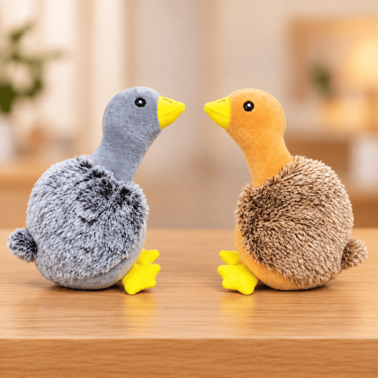 Brinquedo Ganso De Pelúcia Com Apito Para Pets