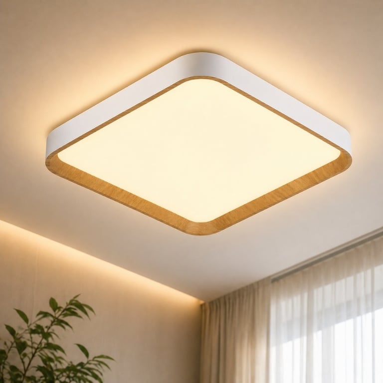 Plafon Led Multicolor Quadrado 50cm Com Memória de Cor