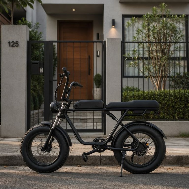 M202 Bicicleta Elétrica Velocidade Máxima de 32KM Autonomia 80KM Bateria 48V