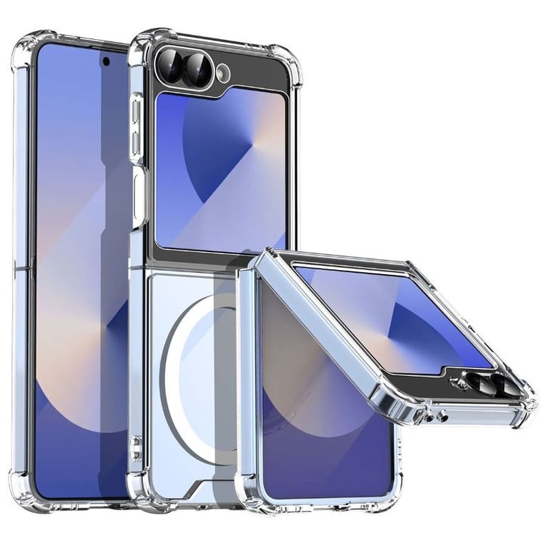 Capa Magnética Magsafe Z FLIP Samsung Transparente Para Carregador de Indução