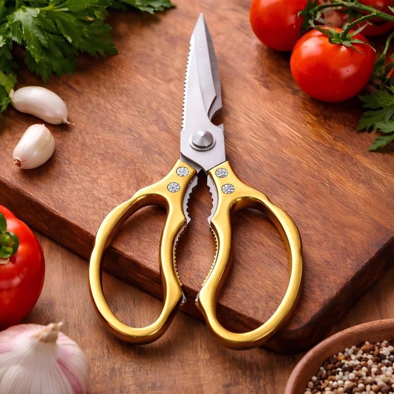 Tesoura Multifuncional De Cozinha Com Abridor De Garrafa 