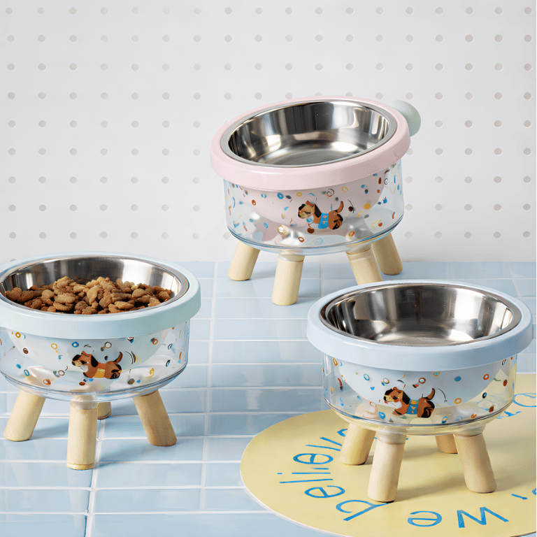 Comedouro Elevado Inox Para Cães E Gatos Pequenos