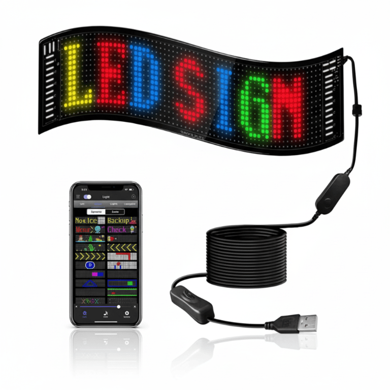 Painel Letreiro De LED Flexível Programável Via App