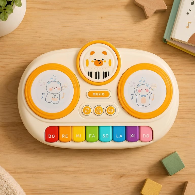Piano Infantil Musical Hug Happy Com Luzes E Sons