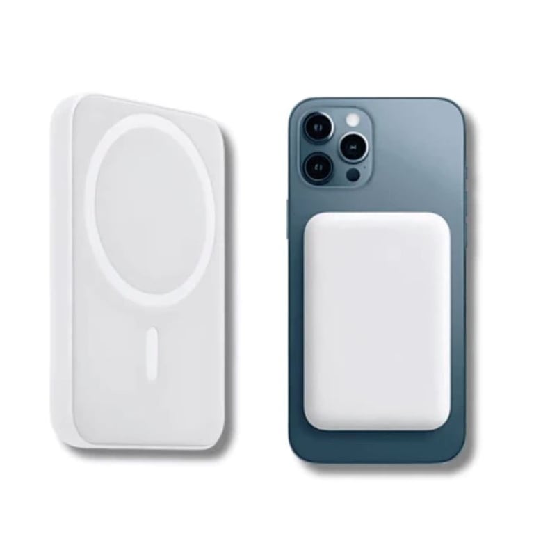 Power Bank Magnético 5000mAh Carregamento Sem Fio 7.5W Portátil
