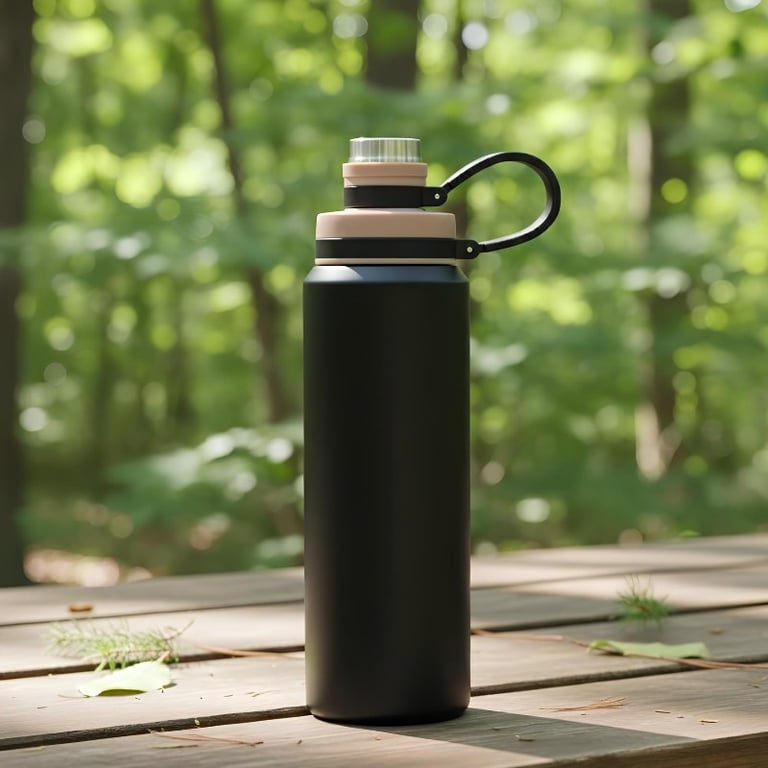 Garrafa Térmica Inox 800ml Com Isolamento A Vácuo E Tampa Com Alça Portátil