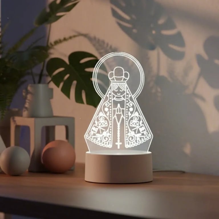 Luminária Nossa Senhora Aparecida Multicolor 