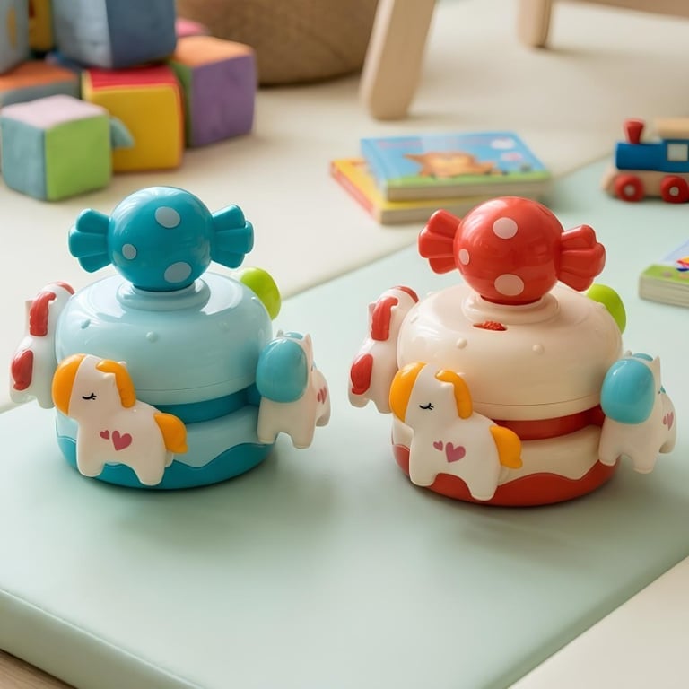 Carrossel Musical Infantil Com Ventosa E Música De Ninar