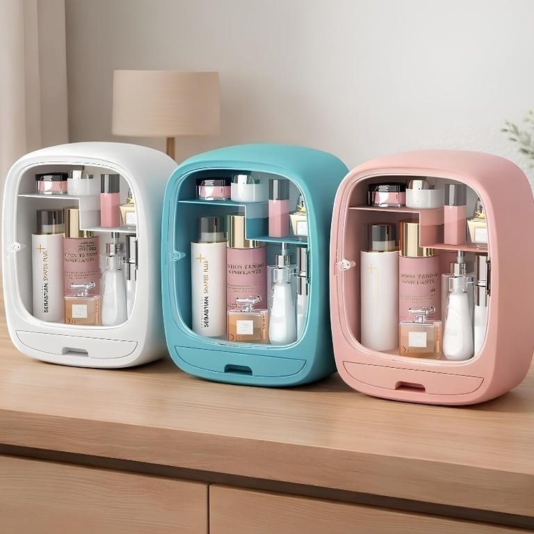 Organizador De Cosméticos Com Porta Magnética E Gaveta