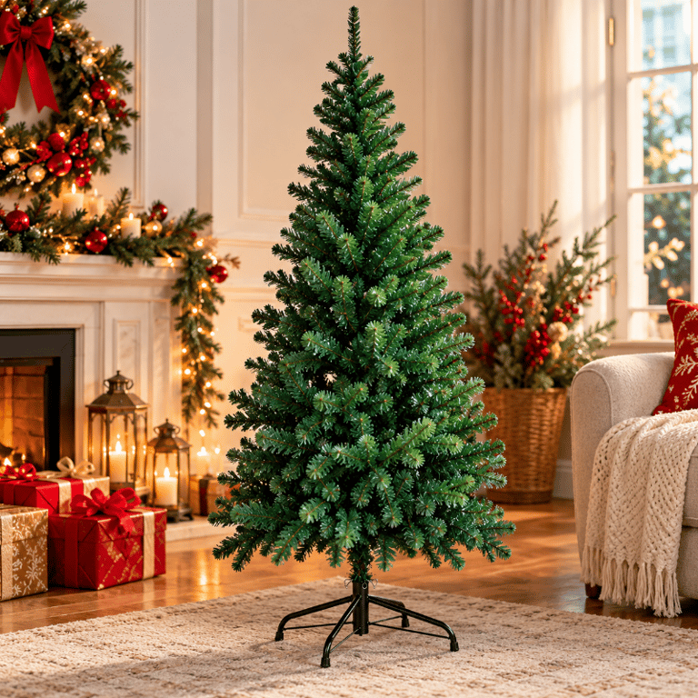 Árvore De Natal Tradicional Verde 150cm Com 330 Galhos Decoração Natalina