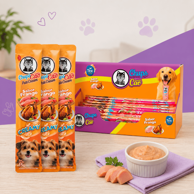 Sachê Cremoso Para Cães Sabor Frango Pet Snack 15g