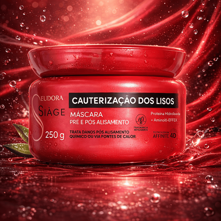 Máscara Capilar Siàge Cauterização dos Lisos Eudora 250g