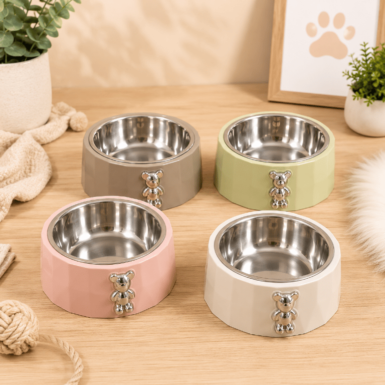 Comedouro Inox Redondo Para Cães E Gatos
