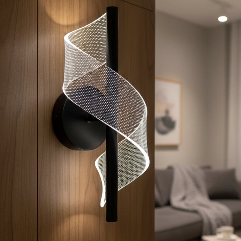 Arandela Aspiral Led Branco Quente Moderna