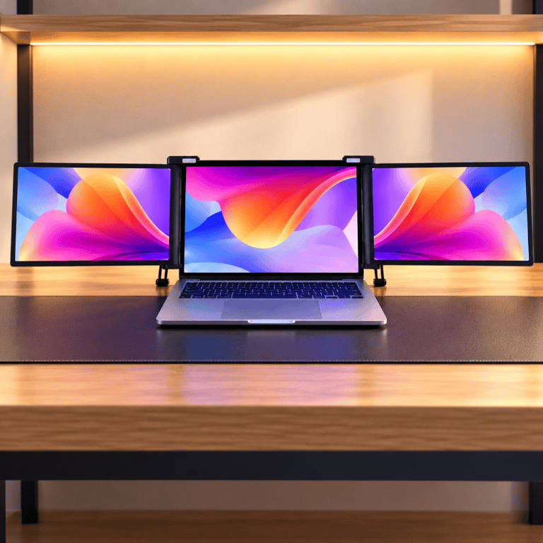 Monitor Duplo Portátil Extensor de Tela para Notebook Full HD Dobrável USB-C Tela Dupla