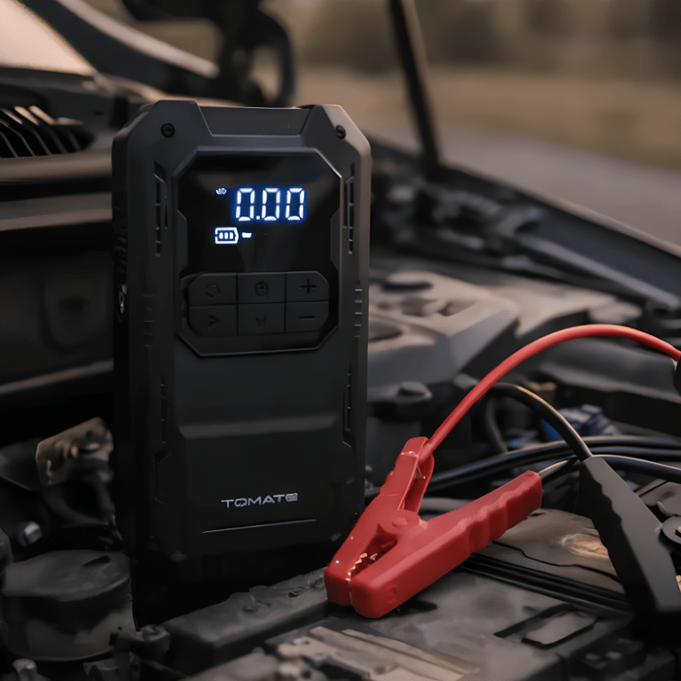 Bomba de Ar Portátil Compressor Inflator 4 em 1 Auxiliar Partida Bateria Portátil Emergência